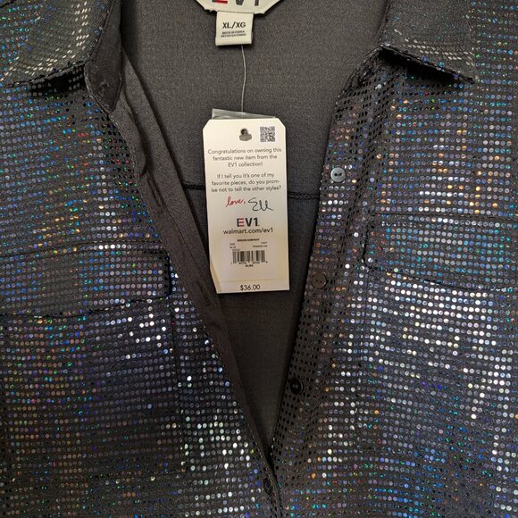 EV1 from Ellen DeGeneres Women's Sequin Jumpsuit - X-Large - NWT - Picture 5 of 10